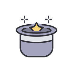 Magical Hat With Star Symbolizing Wonder And Enchantment Concept