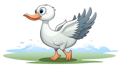 Fototapeta premium Vector Cartoon Baby Shower Card Featuring Stork for Invitations and Celebrations