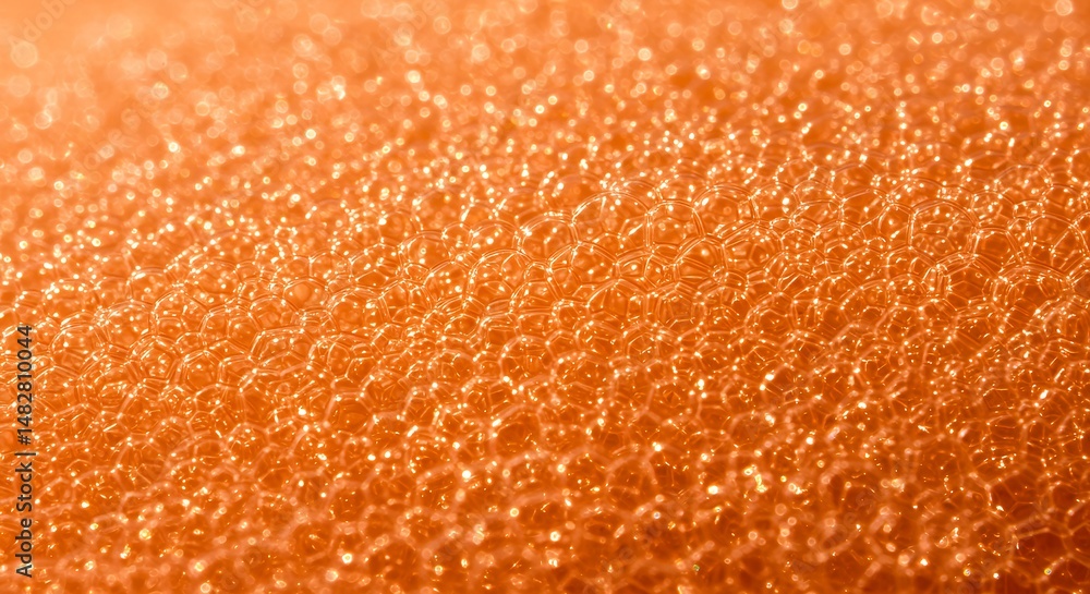 Poster close-up macro photography of orange bubbles abstract texture background image