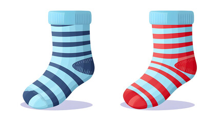 Baby Sock: Striped Stocking for Children's Feet - High-Quality Image