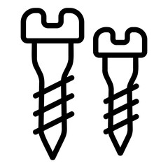 screw Line Icon