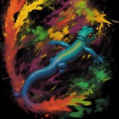 Obraz premium Colorful Gecko Art