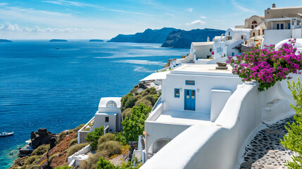 Fototapeta premium Scenic View of Santorini Island, Greece