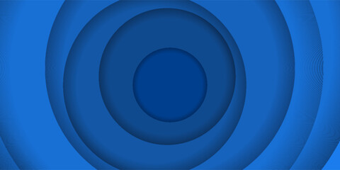 blue gradient composition background. Composition of smooth and dark blue color abstract circle paper cut.