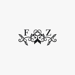 FZ Initials Wedding Logo Vector Art  Icons  and Graphics