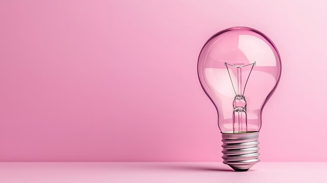 Glowing Red Light Bulb on Teal Wall