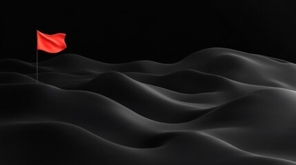 Black background with modern minimal design for Flag Day, premium color accents from flag, elegant balance and negative space