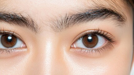 Close-up Macro Eyes, Brown Iris, Eyelashes