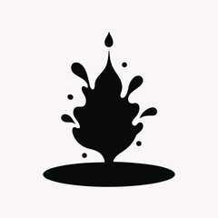 Black ink drop explosion in water high contrast