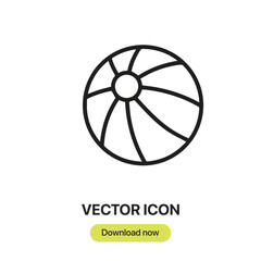 Ball icon vector. Linear-style sign for mobile concept and web design. Ball symbol illustration. Pixel vector graphics - Vector.