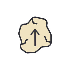 Isolated Ancient Rune Stone Symbol On Transparent Background