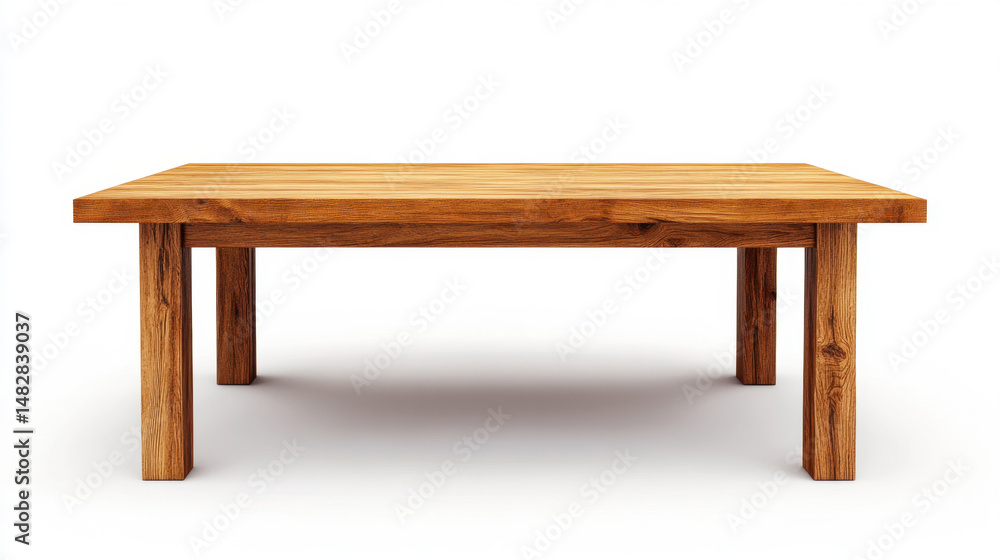 Poster an empty display table. isolated on pure white background. 3d illustration.
