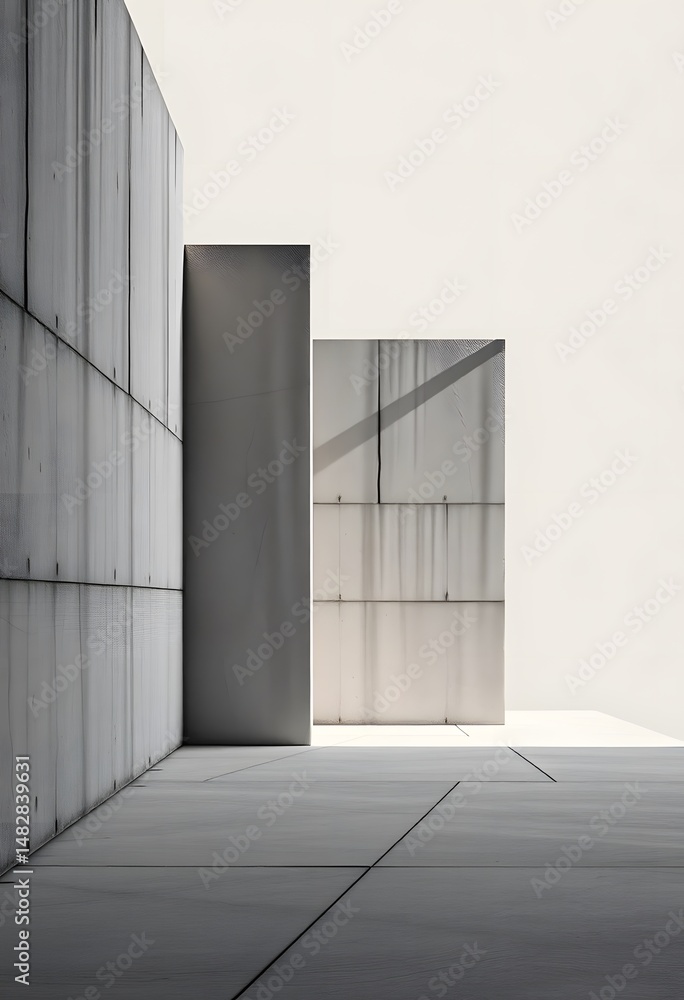 Leinwandbilder neo brutalism design. raw materials, bold shapes, exposed concrete creates a minimalist design. temp