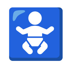 Modern, simple baby changing station icon.