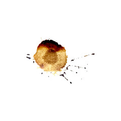 Grunge Coffee Stain. Abstract Vintage Coffee Spill & Splash Texture. Vintage Coffee Stain Effect.