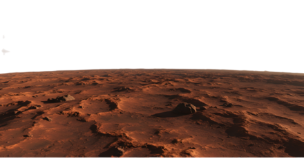 Martian Landscape Aerial View Red Planet Surface Rocky Terrain