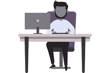 businessman working on laptop