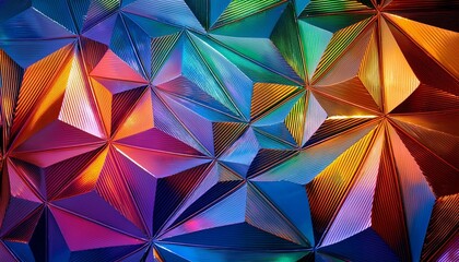 Abstract Geometric Iridescent Pattern