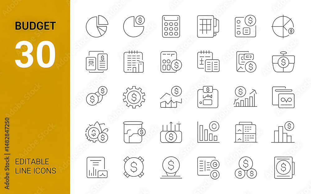 Aufkleber set of flat icons for web and mobile applications