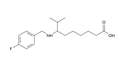 zafuleptine molecule, structural chemical formula, ball-and-stick model, isolated image antidepressant © Сергей Шиманович