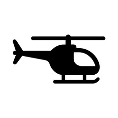 Helicopter Silhouette – Representation of Aviation, Transportation, and Air Mobility