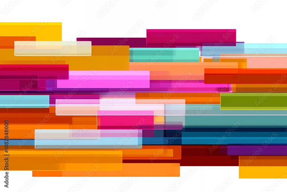 Poster abstract colorful rectangular background with overlapping shapes