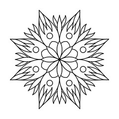 Infinite Dream Petal Mandala for Coloring Book Page