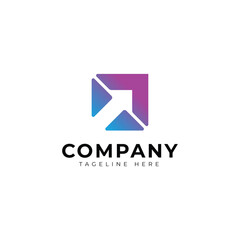 Arrow logo design, up logo design, growth logo design template element