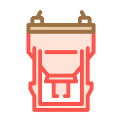 bucket cement color icon vector illustration
