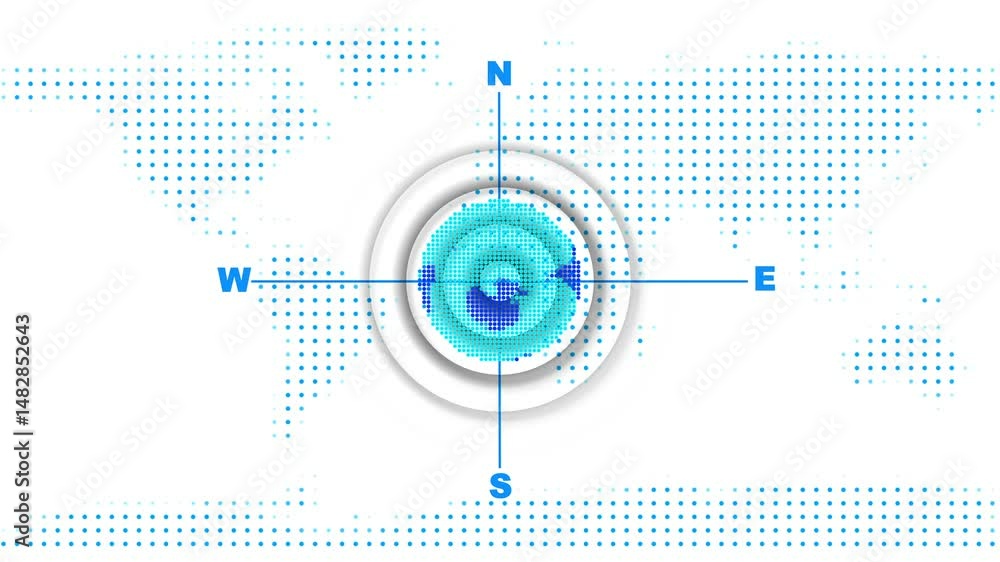 Aufkleber abstract glowing radar screen technology animation futuristic hud radar circle user interface target