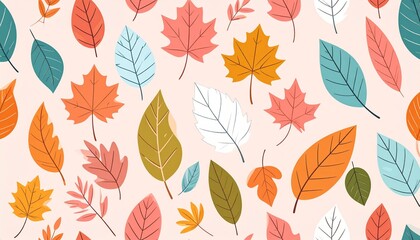 Leaves seamless pattern for ceramic tile, wallpaper or textile design