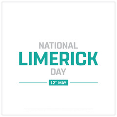 National Limerick day design on white background, Typographic Design of National Limerick day, Vector Design of National Limerick day, National Limerick day