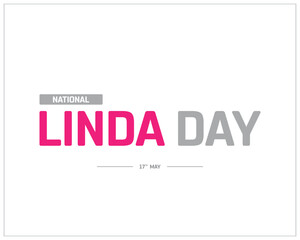 National Linda day design on white background, Typographic Design of National Linda day, Vector Design of National Linda day, National Linda day Design