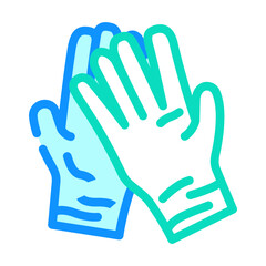surgical gloves surgeon color icon vector illustration
