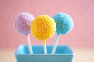 Glittering Cake Pops in a Pastel Celebration