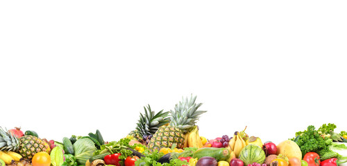 Fruit and vegetables isolated