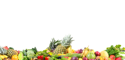 Fruit and vegetables isolated
