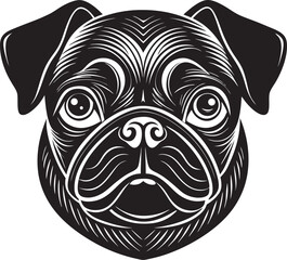 Dog Silhouette Vector, Pet Animal Clipart Design.