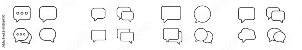 Leinwandbilder different styles of speech bubbles for graphic design and communication purposes in visual content c