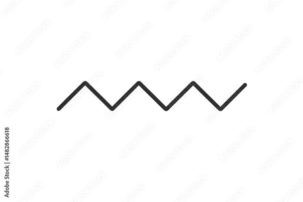 Poster simple zigzag line design suitable for various graphic projects and artistic applications