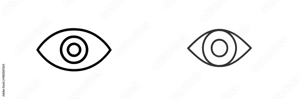 Poster eye illustration depicting different styles of eye design for creative projects and visual represent
