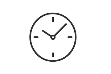 Minimalistic clock design showcasing time in a simple and elegant style suitable for various settings or themes