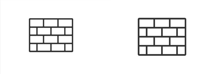 Two simple brick wall designs showing different patterns for inspiration in architecture and design projects