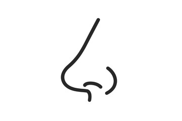 Nose outline and design on a simple white background capturing the essence of human anatomy through minimalism