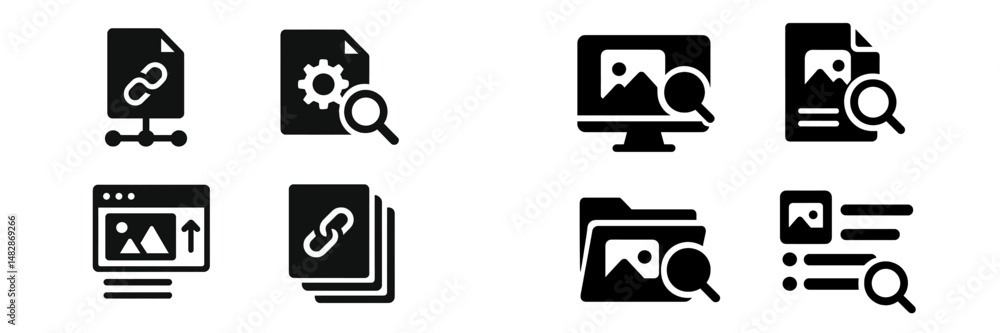 Poster visual representation of digital file management tools and processes in a workspace setting