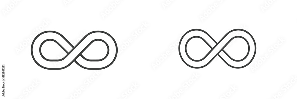 Fototapete abstract representation of infinity symbols in two variations showcasing simplicity and elegance in 