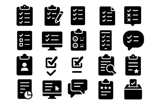 Various checklists and icons representing organization and productivity tools for project management tasks