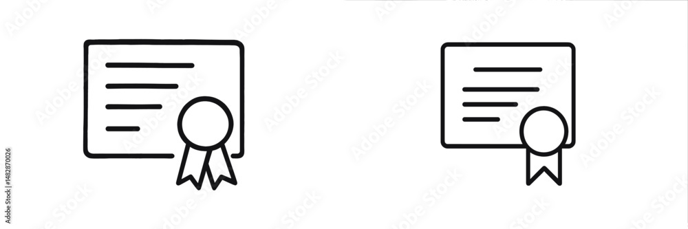 Poster Certificates representing achievement in education or training displayed with simple designs in a minimalistic style