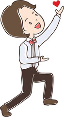 프로포즈 하트날리는 신랑 컬러 (일러스트)