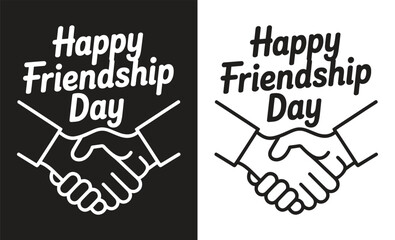 Happy Friendship Day Typography T-Shirt Design